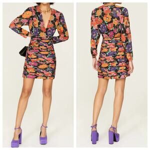 RIXO Floral Mini Dress